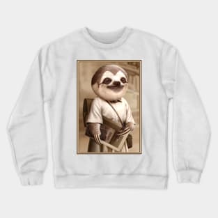 SLOTH GOES TO SCHOOL Crewneck Sweatshirt